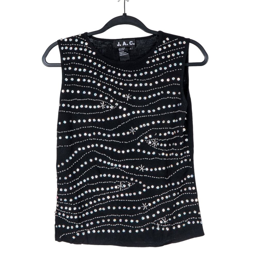 J.A.C Black Embellished Tank Top L